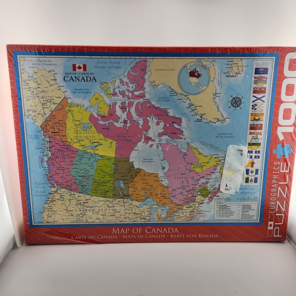 New Sealed Eurographics "Map of Canada"‎ 1000 pc puzzle